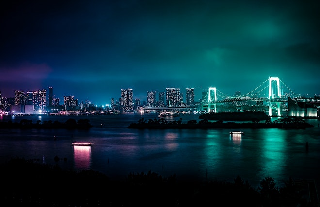 東京の夜景レインボーブリッジ