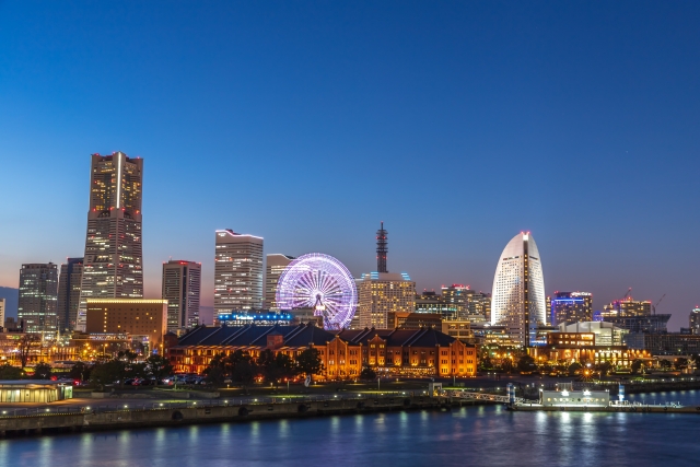 横浜みなとみらいの夜景